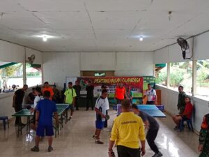 Sambut HUT Ke-65 Kodam VI/Mulawarman, Kodim 1002/HST Gelar Lomba Tenis Meja