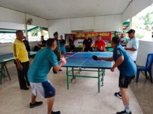 Sambut HUT Ke-65 Kodam VI/Mulawarman, Kodim 1002/HST Gelar Lomba Tenis Meja