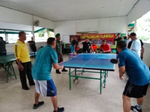 Sambut HUT Ke-65 Kodam VI/Mulawarman, Kodim 1002/HST Gelar Lomba Tenis Meja