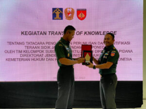 Sosialisasi Transfer Of Knowledge Daktiloskopi di Ajendam IV/Diponegoro di Buka Oleh Dirajenad