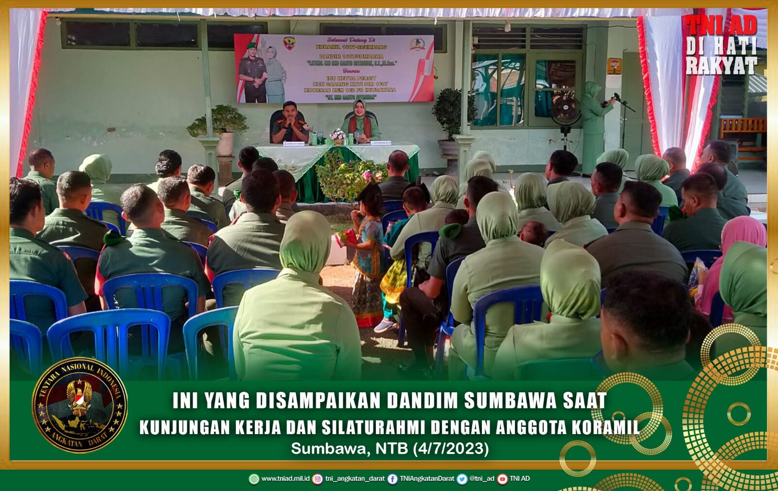 Ini Yang Disampaikan Dandim Sumbawa Saat Kunjungan Kerja dan Silaturahmi Dengan Anggota Koramil