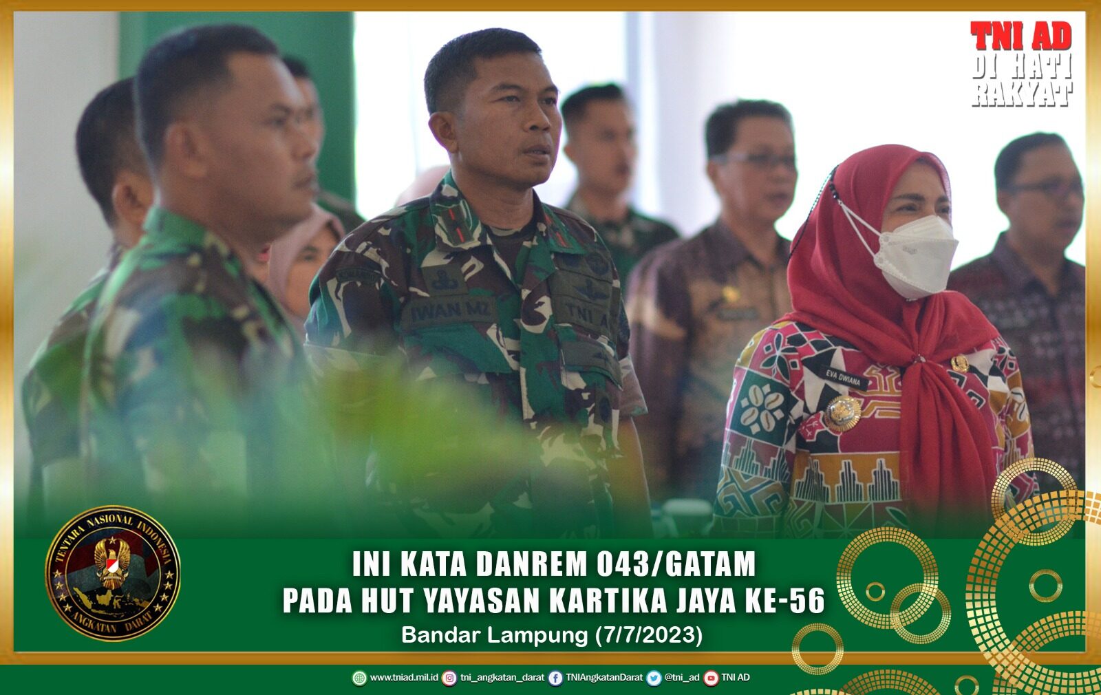 Ini Kata Danrem 043/Gatam Pada HUT Yayasan Kartika Jaya Ke-56