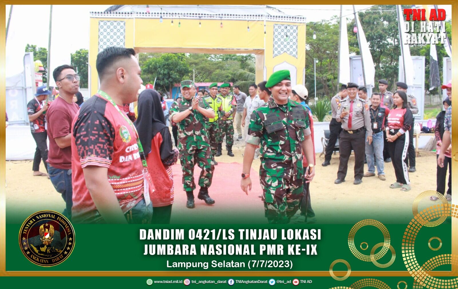 Dandim 0421/LS Tinjau Lokasi Jumbara Nasional PMR Ke-IX