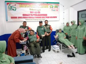 Sambut HUT KE-65 Kodam VI Mlw, Kodim 1002/HST Dan Yonif 621/Mtg Sumbang 102 Kantong Darah