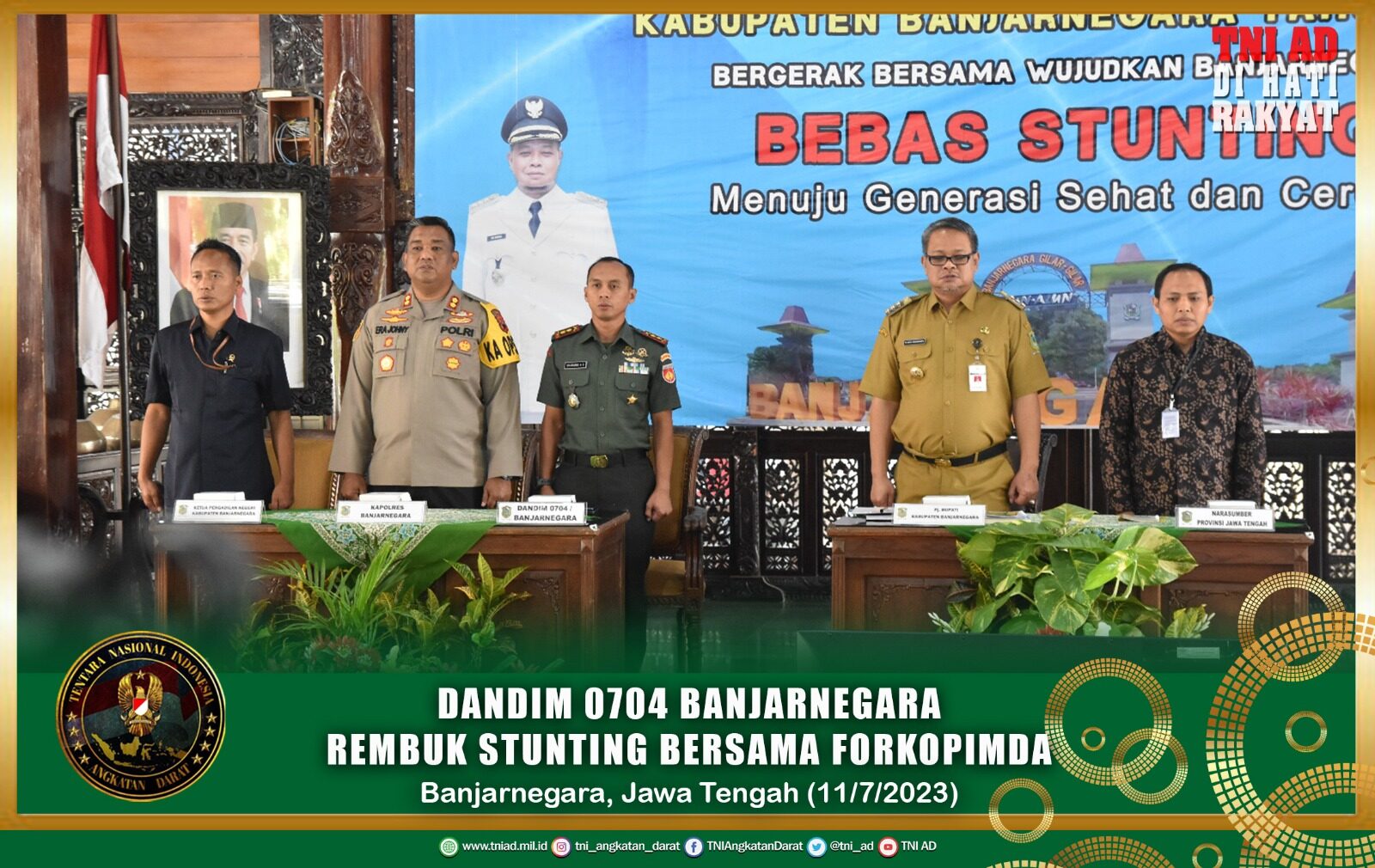 Dandim 0704 Banjarnegara Rembuk Stunting Bersama Forkopimda