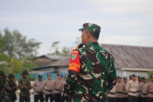 Personel Yonif 757/GV Pengamanan Kunjungan Kerja Presiden RI di Papua