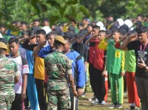 Prajurit Yonarmed 15 Gelar Pelatihan Kepemimpinan SMK 1 Martapura