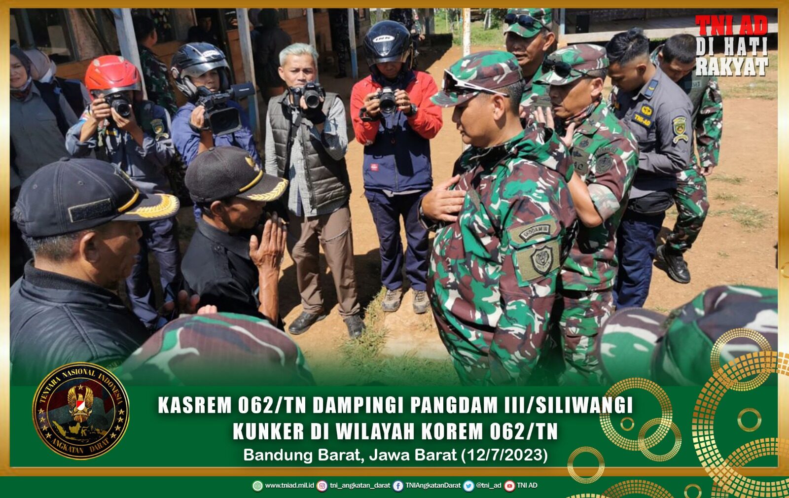 Kasrem 062/TN Dampingi Pangdam III/Siliwangi Kunker Di Wilayah Korem 062/TN