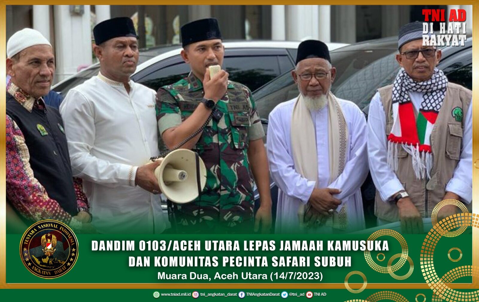 Dandim 0103 / Aceh Utara Lepas Jamaah Kamusuka dan Komunitas Pecinta Safari Subuh