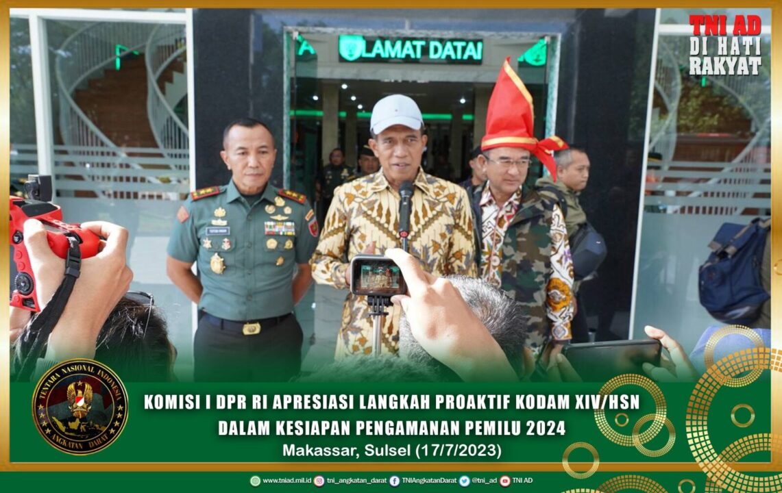 Komisi I DPR RI Apresiasi Langkah Proaktif Kodam XIV/Hsn Dalam Kesiapan Pengamanan Pemilu 2024