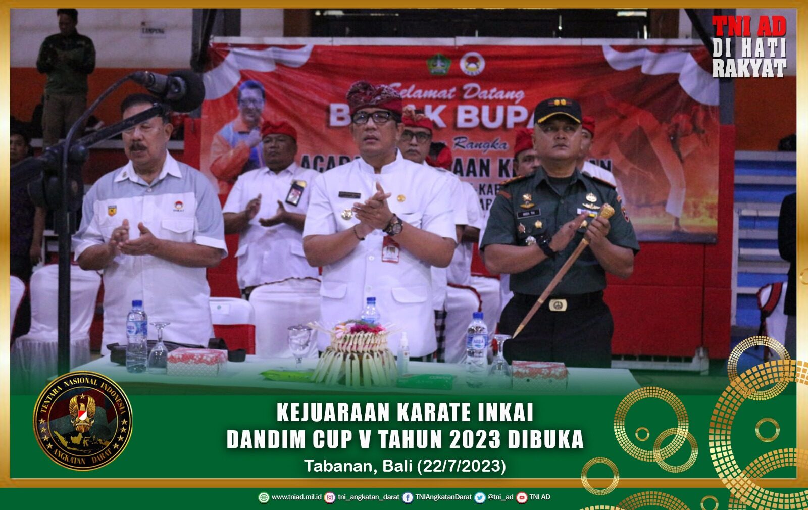 Kejuaraan Karate INKAI Dandim Cup V Tahun 2023 Dibuka