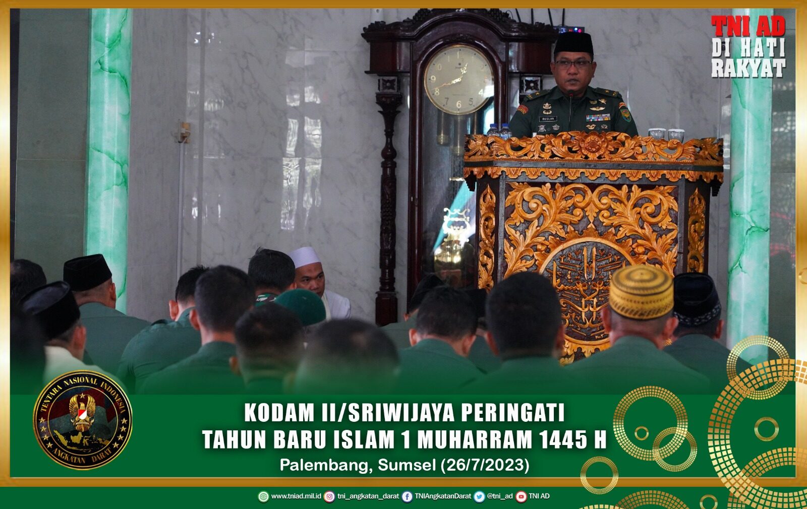 Kodam II/Sriwijaya Peringati Tahun Baru Islam 1 Muharram 1445 H