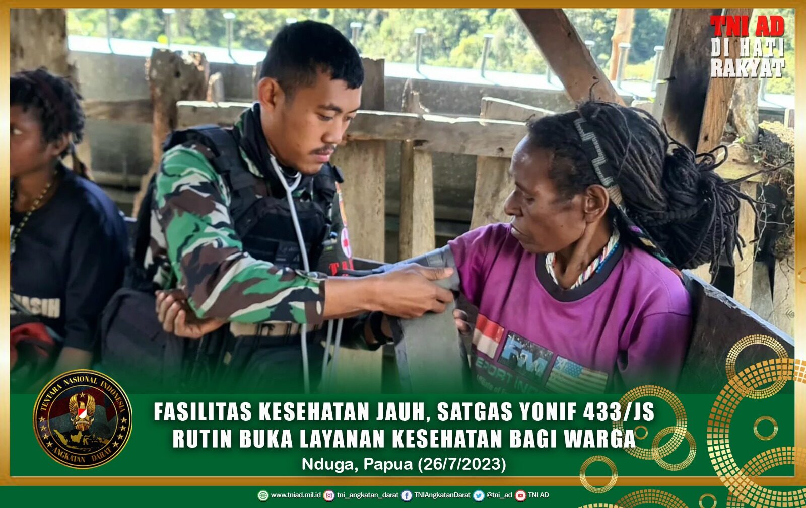 Fasilitas Kesehatan Jauh Satgas Yonif 433js Rutin Buka Layanan Kesehatan Bagi Warga 1461