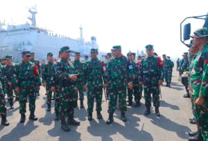 Mayjen TNI Farid Makruf Hadiri Apel Persiapan Latgab TNI 2023 di Koarmada II/Surabaya