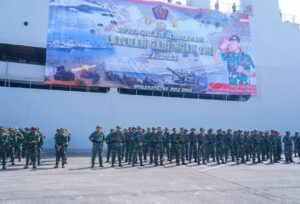 Mayjen TNI Farid Makruf Hadiri Apel Persiapan Latgab TNI 2023 di Koarmada II/Surabaya