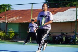 Danrem 011 Lilawangsa Buka Kejuaraan Tenis Lapangan Lhokseumawe – Aceh Utara Master Cup 2023 U-100