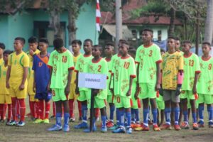 Peringati HUT Ke 78 RI Tahun 2023, Danyonif 757/Ghupta Vira Buka Pertandingan Sepakbola U-14 Se-Distrik Kurik