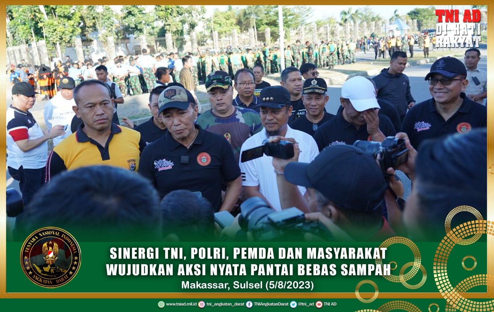 Sinergi TNI, Polri, Pemda, IKA Unhas dan Masyarakat Wujudkan Aksi Nyata Pantai Bebas Sampah