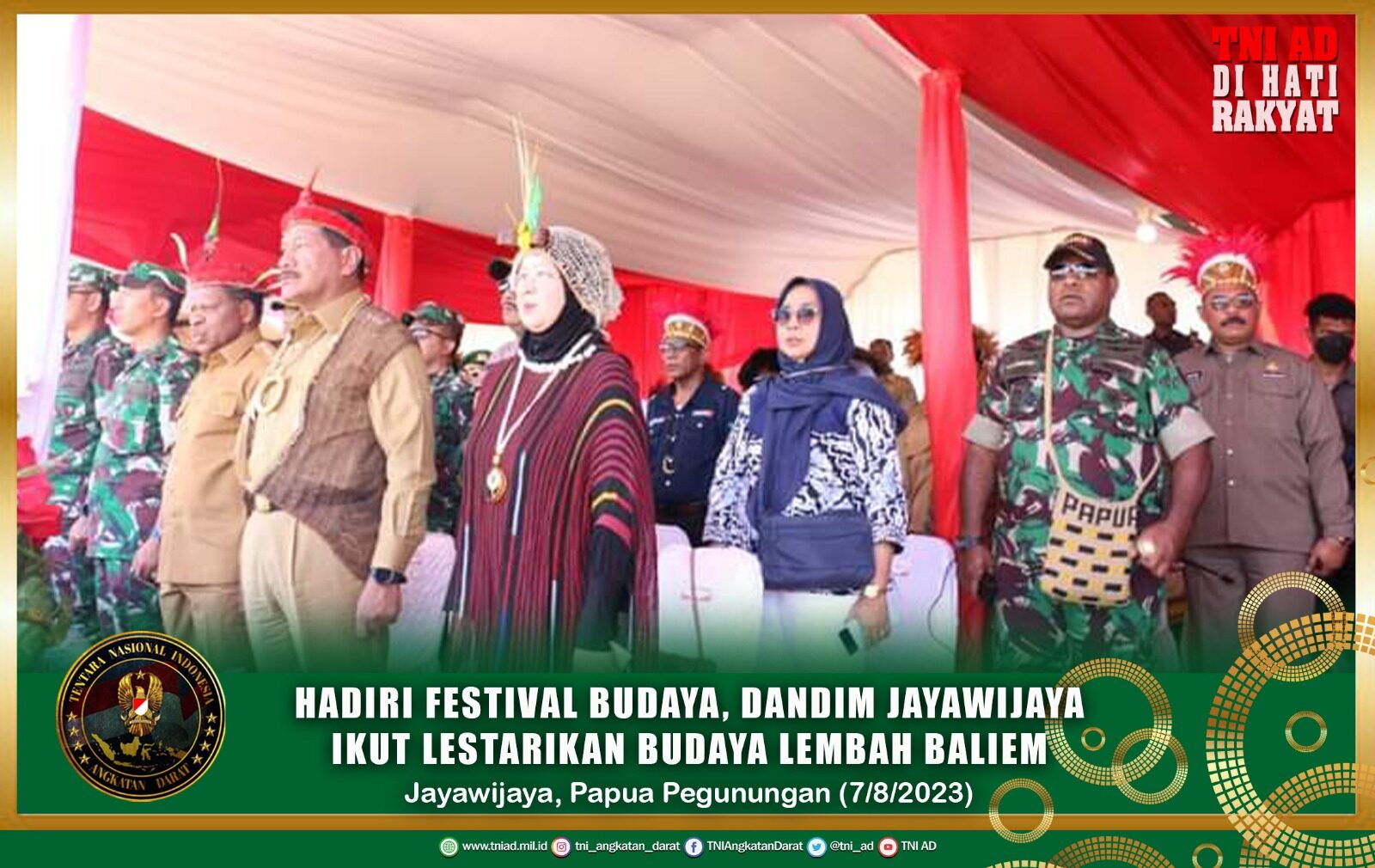 Hadiri Festival Budaya, Dandim Jayawijaya Ikut Lestarikan Budaya Lembah Baliem