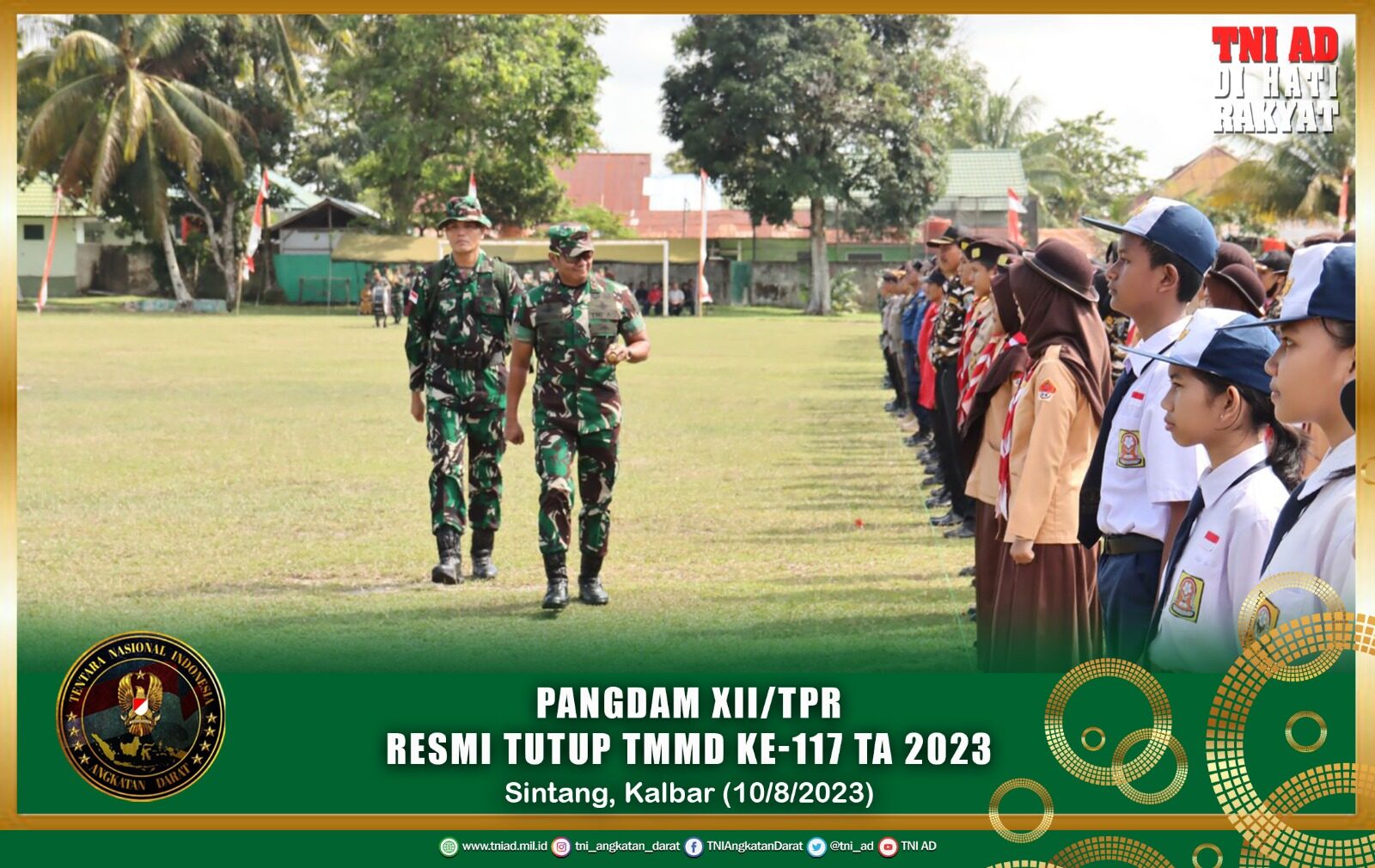 Pangdam XII/Tpr Resmi Tutup TMMD ke-117 TA 2023