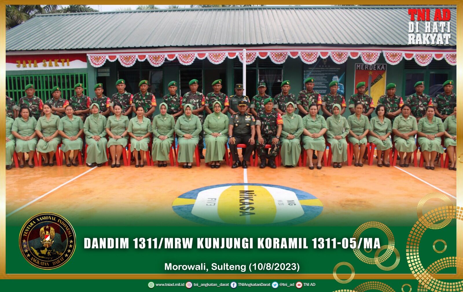 Dandim 1311/Mrw Kunjungi Koramil 1311-05/MA