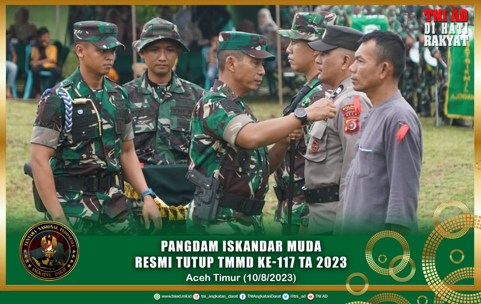 Pangdam IM Resmi Tutup TMMD Ke-117 TA 2023