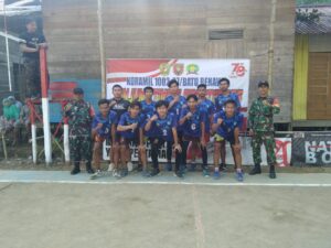 Kolaborasi Koramil Batu Benawa Dengan Desa Arangani Gelar Turnamen Bola Volly