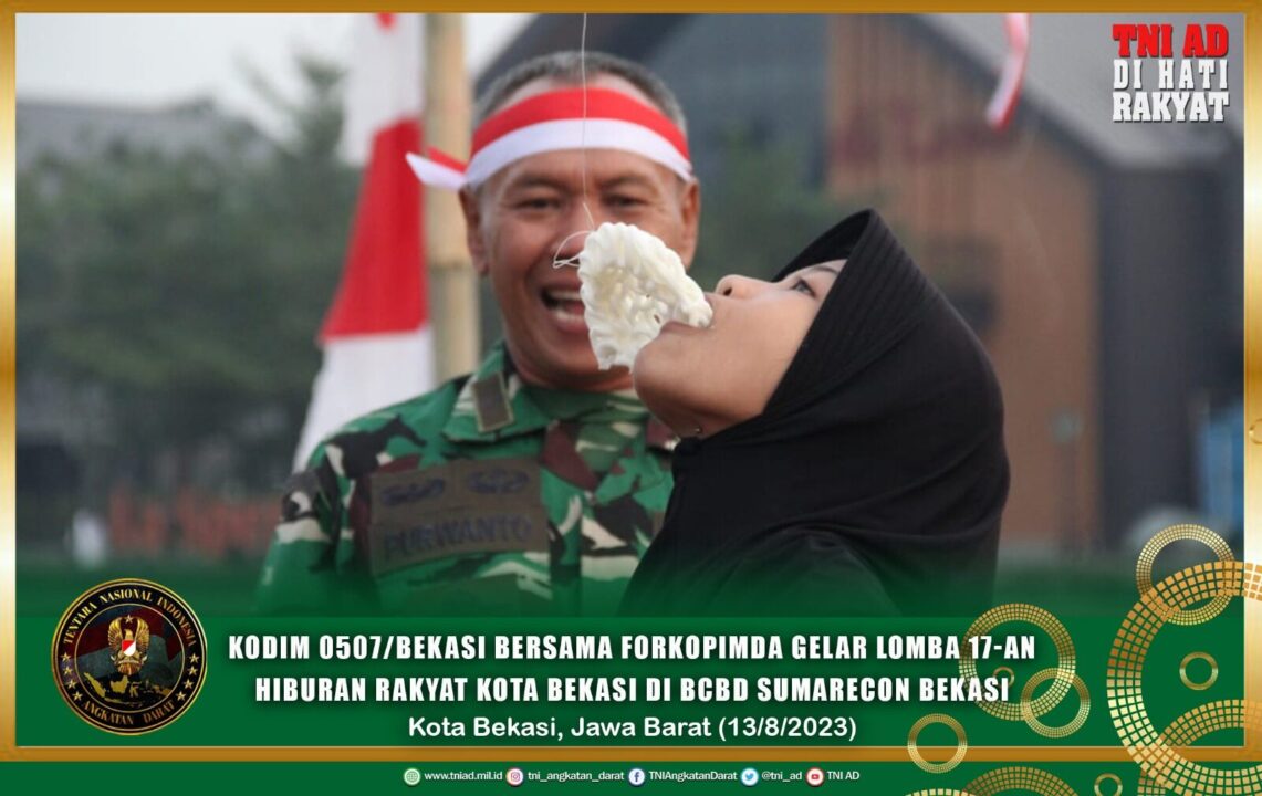 Kodim 0507/Bekasi Bersama Forkopimda Gelar Lomba 17-an Hiburan Rakyat Kota Bekasi di BCBD Sumarecon Bekasi