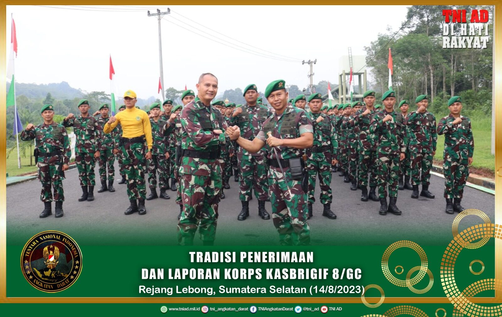 Tradisi Penerimaan dan Laporan Korps Kasbrigif 8/GC