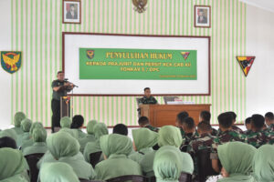 Tingkatkan Kesadaran Hukum Yonkav 5/Dpc Mendapat Penyuluhan Dari Tim Kumdam II/Swj