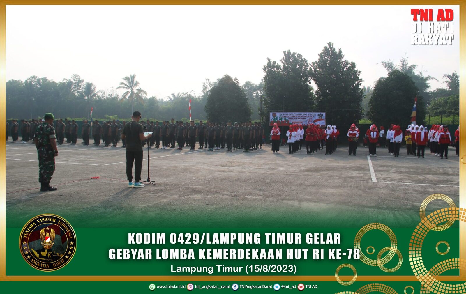 Kodim 0429/Lampung Timur Gelar Gebyar Lomba Kemerdekaan HUT RI Ke-78