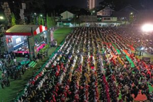 Sujud Syukur Kodam XIV/Hsn Dalam Rangka HUT RI ke-78 Tahun 2023 yang Diikuti 77.178 Orang Pecahkan Rekor MURI