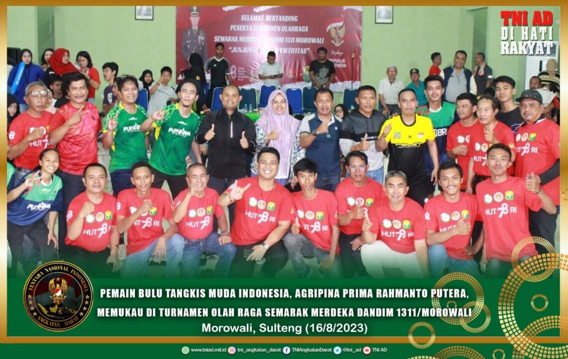 Pemain Bulu Tangkis Muda Indonesia, Agrippina Prima Rahmanto Putera, Memukau di Turnamen Olah Raga Semarak Merdeka Dandim 1311/Morowali
