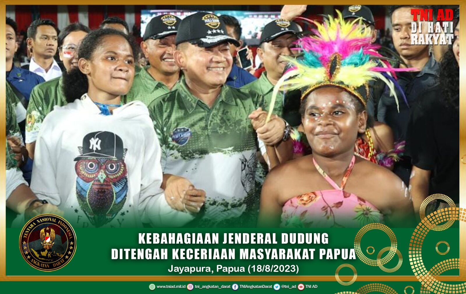 Kebahagiaan Jenderal Dudung Ditengah Keceriaan Masyarakat Papua