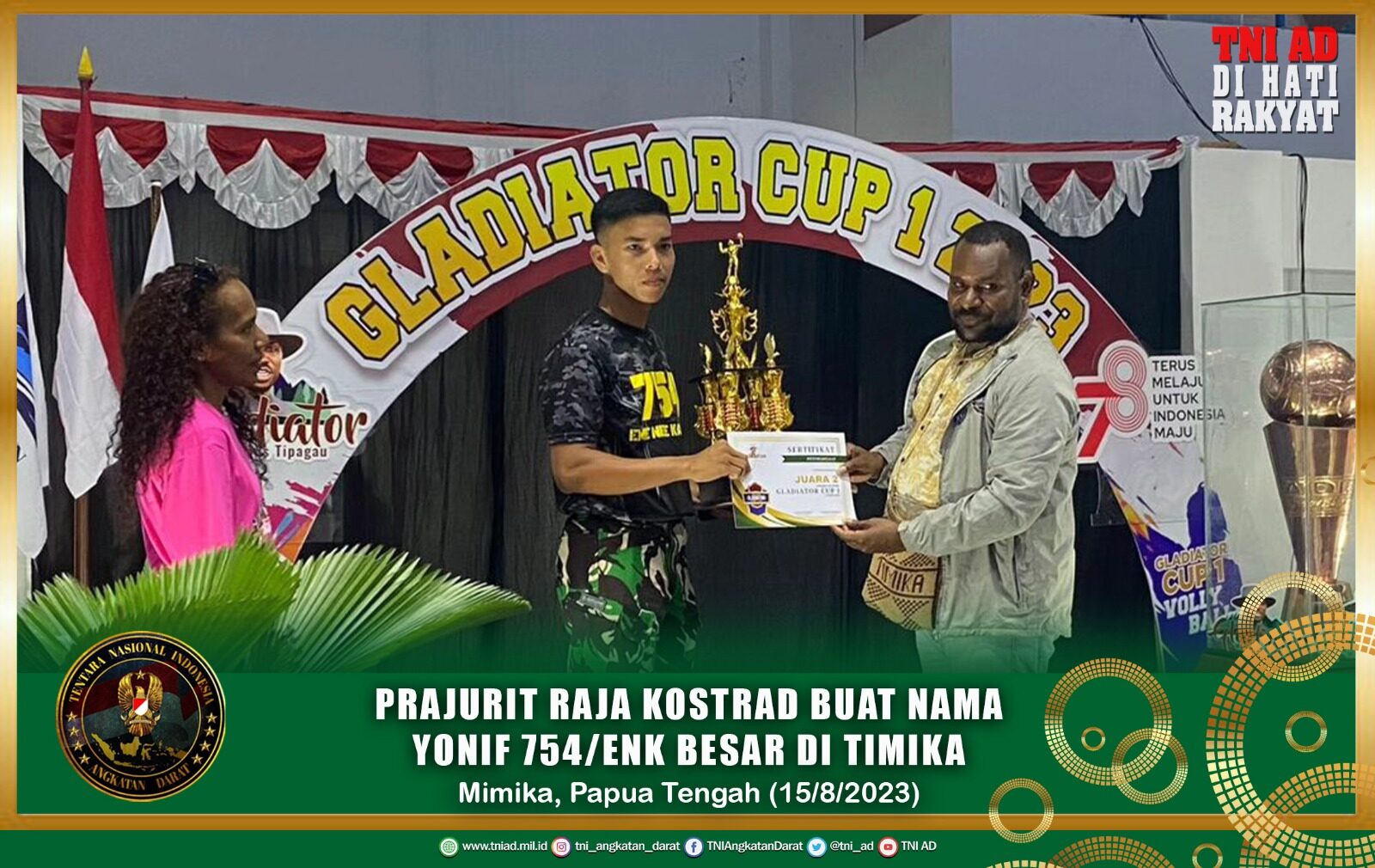 Prajurit Raja Kostrad Buat Nama Yonif Raider 754/ENK Besar di Timika