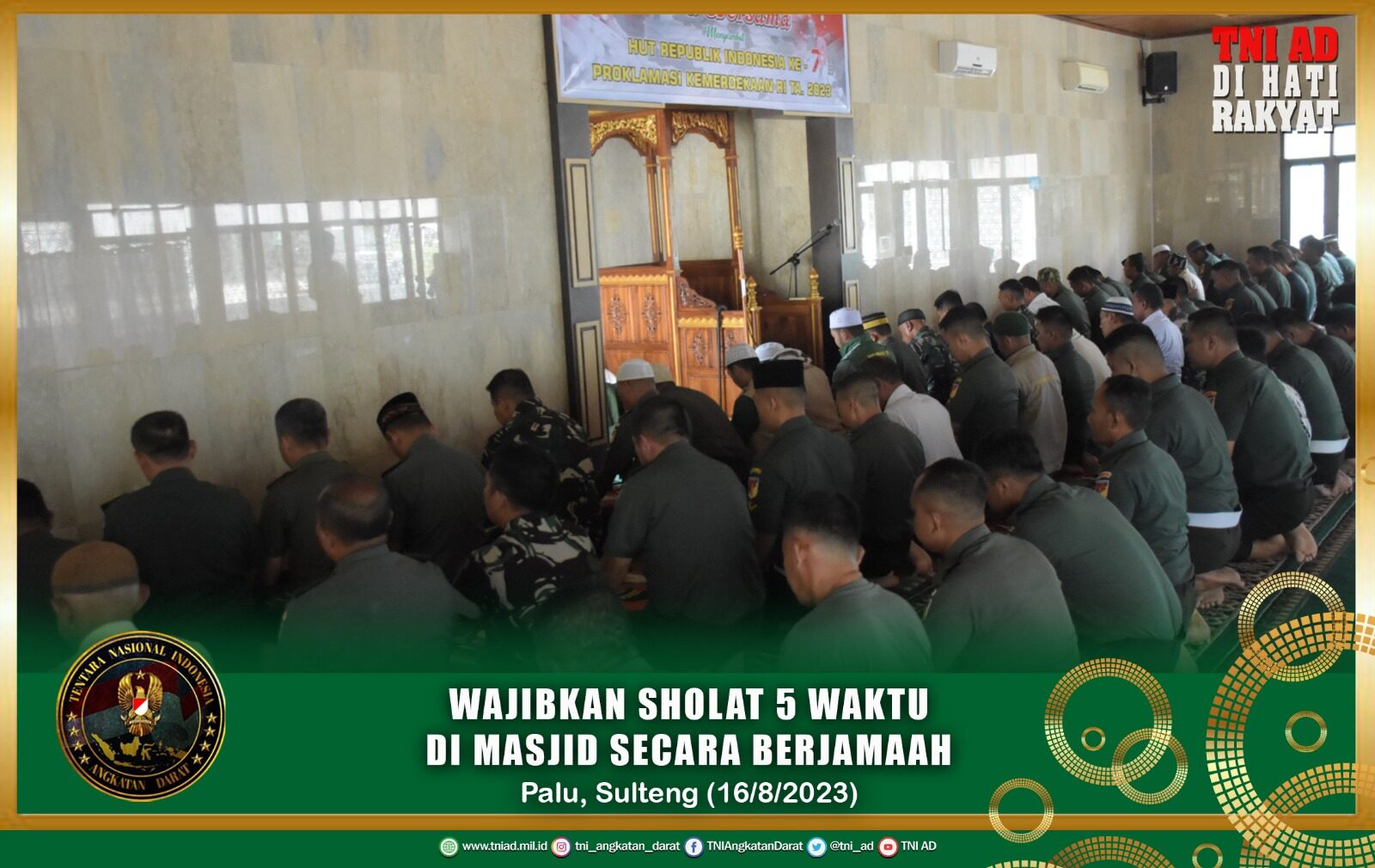 Wajibkan Sholat 5 Waktu di Masjid Secara Berjamaah