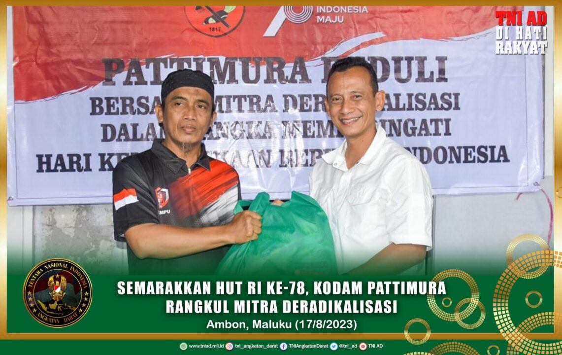 Semarakkan HUT RI ke-78, Kodam Pattimura Rangkul Mitra Deradikalisasi