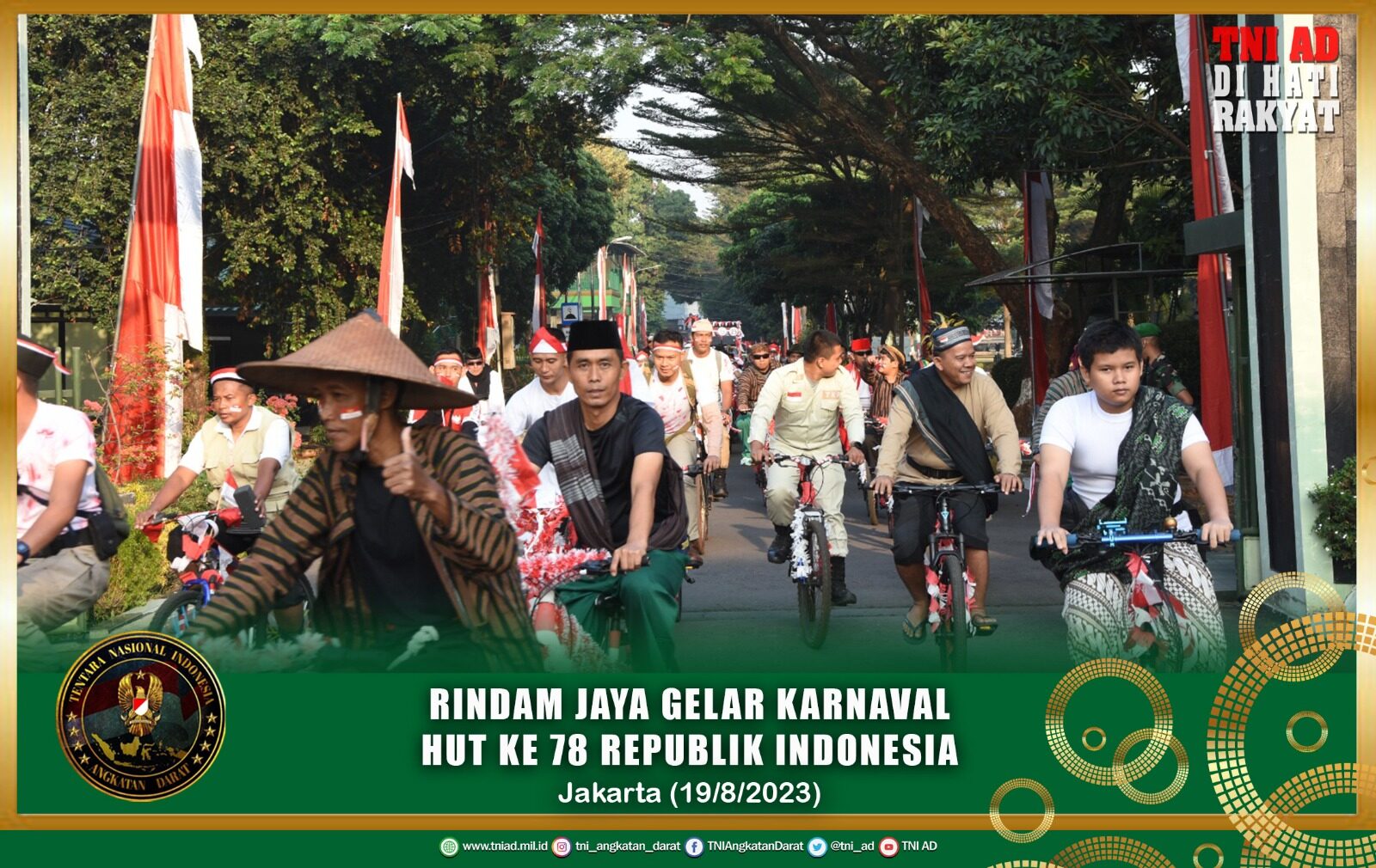 Rindam Jaya Gelar Karnaval HUT Ke 78 Republik Indonesia