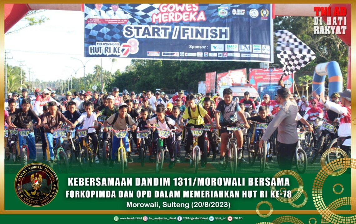 Kebersamaan Dandim 1311/Morowali Bersama Forkopimda dan OPD Dalam Memeriahkan HUT RI Ke-78