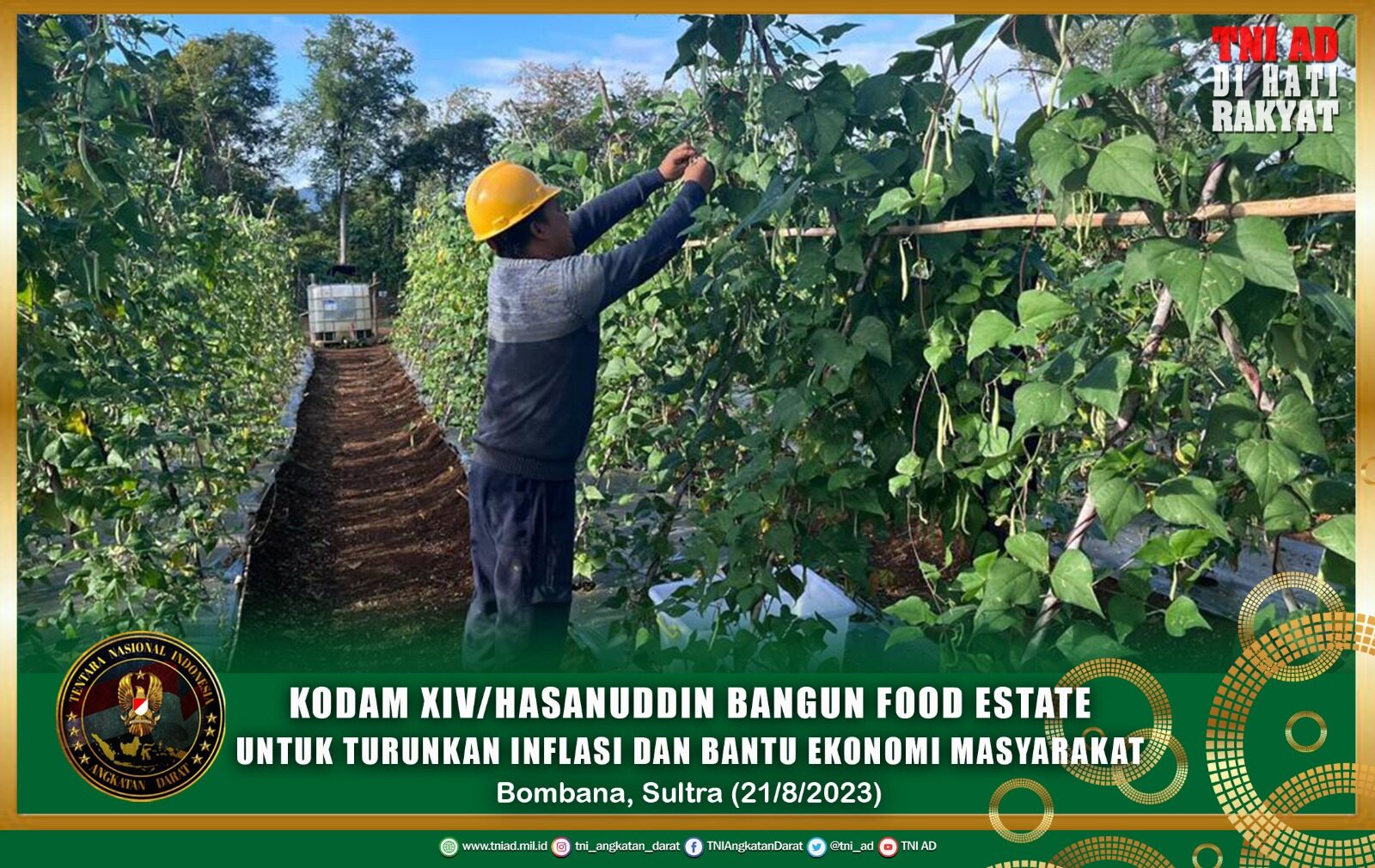 Kodam XIV/Hasanuddin Bangun Food Estate Untuk Turunkan Inflasi dan Bantu Ekonomi Masyarakat
