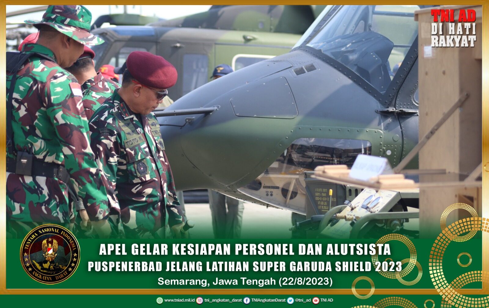 Apel Gelar Kesiapan Personel dan Alutsista Puspenerbad Jelang Latihan Super Garuda Shield 2023