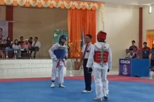 Prajurit Yonif 147/KGJ, Serda Kemal Yusuf Dharmawan Raih Emas Cabang Taekwondo Porprov Kepulauan Babel 2023