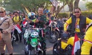 Dandim 1002/HST Ikuti Kirab Kemerdekaan HUT RI ke-78