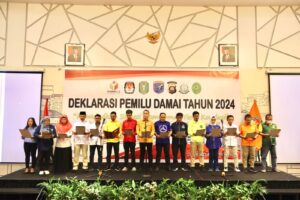 Hadiri Deklarasi Pemilu Damai Tahun 2024, Pangdam XII/Tpr Tegaskan TNI Totalitas Kawal Pesta Demokrasi