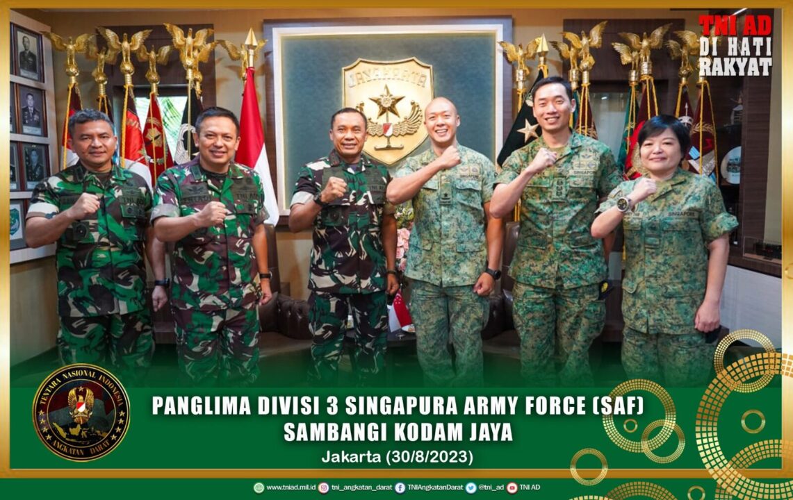 Panglima Divisi 3 Singapura Army Force (SAF) Sambangi Kodam Jaya