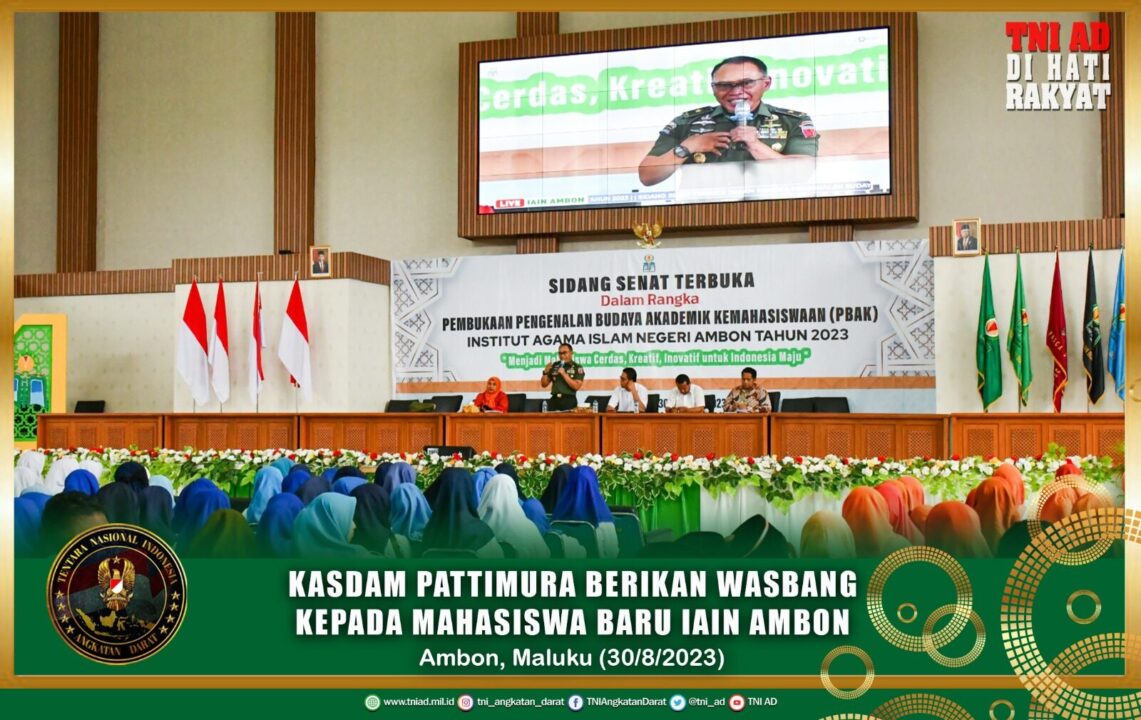 Kasdam Pattimura Berikan Wasbang Kepada Mahasiswa Baru IAIN Ambon