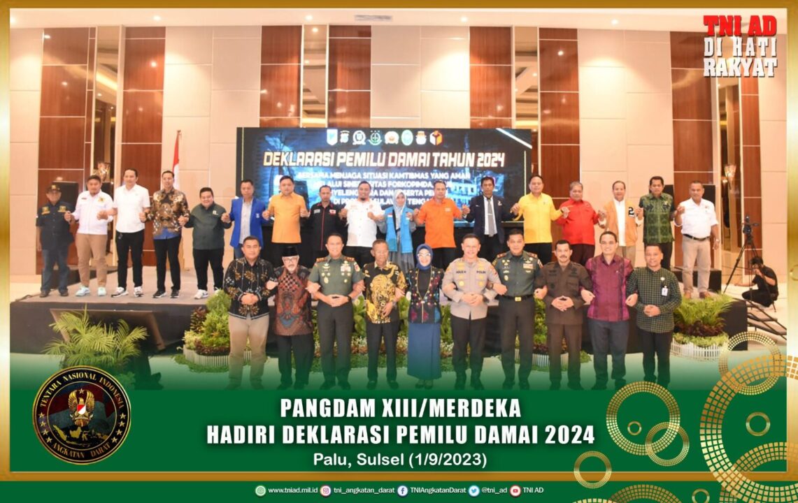 Pangdam XIII/Merdeka Hadiri Deklarasi Pemilu Damai 2024