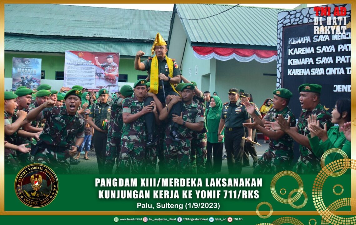 Pangdam XIII/Merdeka Laksanakan Kunjungan Kerja ke Yonif 711/Rks