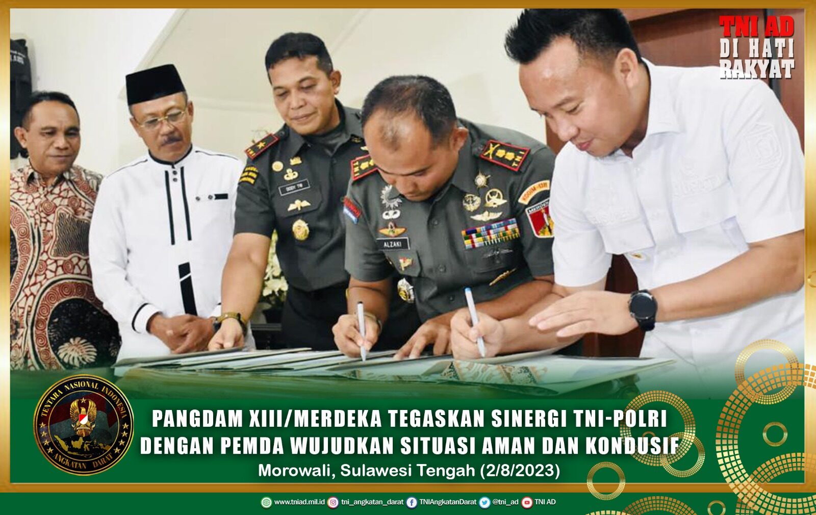 Pangdam XIII/Merdeka Tegaskan Sinergitas TNI-Polri dengan Pemda Wujudkan Situasi Yang Aman dan Kondusif