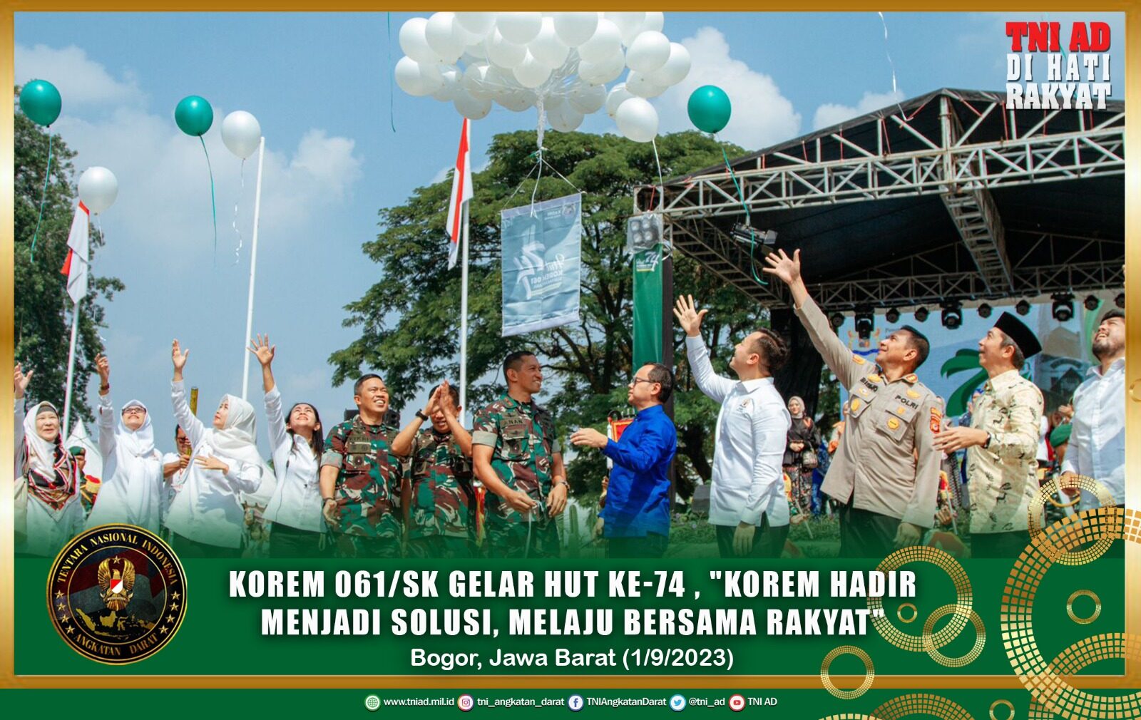 Korem 061 Sk Gelar Hut Ke 74 Korem 061 Sk Hadir Menjadi Solusi